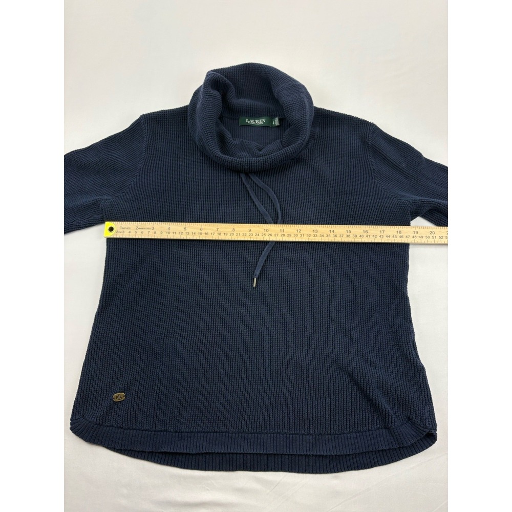 RALPH LAUREN Navy Blue Long Sleeve Pullover Sweater Women's Large - Picture 8 of 11